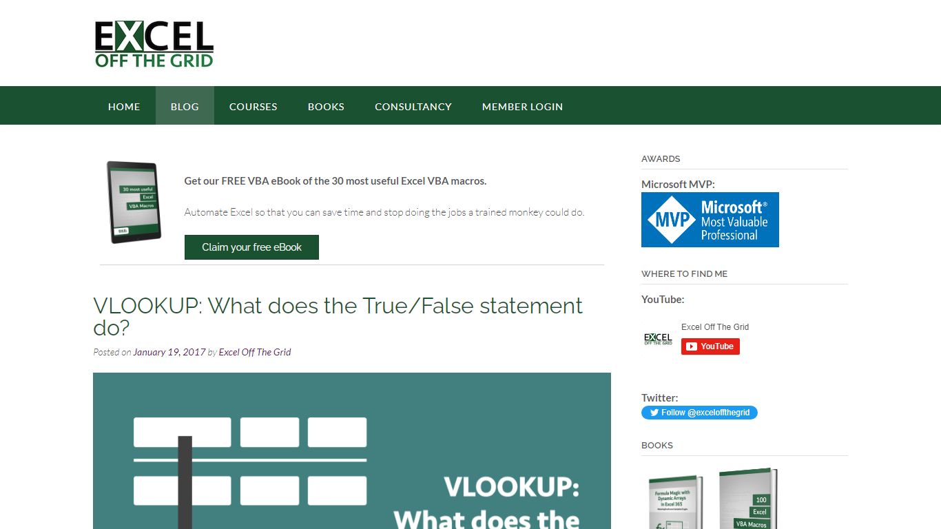 VLOOKUP: What does the True/False statement do?